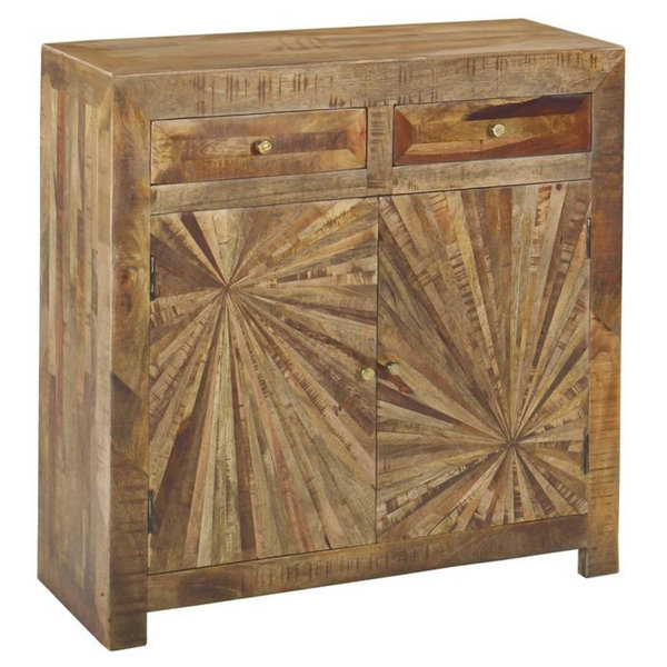 Foundry Select 40 Inch Reclaimed Mango Wood Small Accent With 2